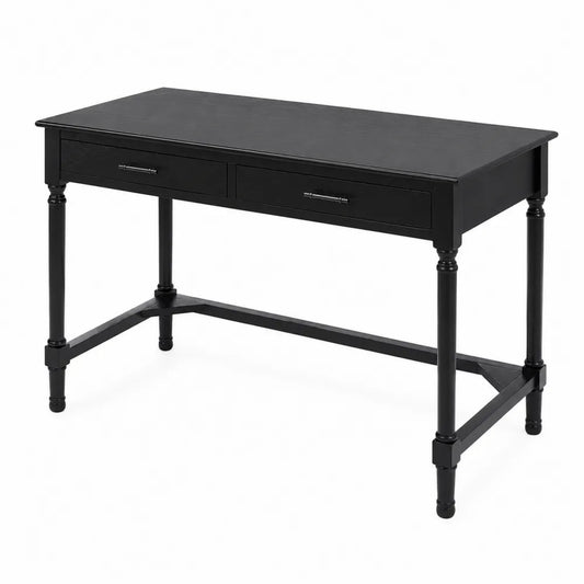 Scrivania in Legno Nero con Cassetti
